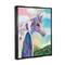 Stupell Industries Starry Eyed Unicorn Floral Fantasy Meadow Framed Floater Canvas Wall Art